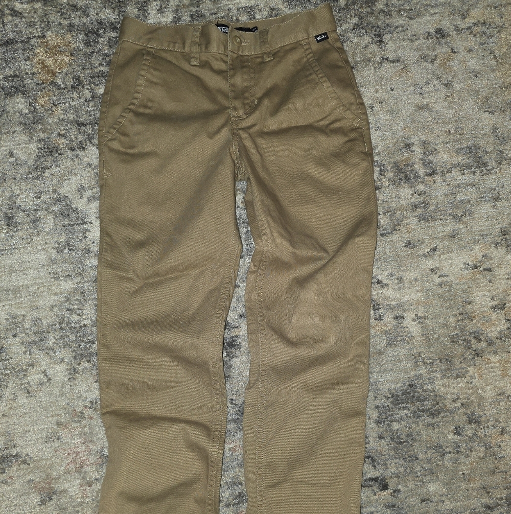 Vans Boy's Khaki Chinos 25" Waist Size 10